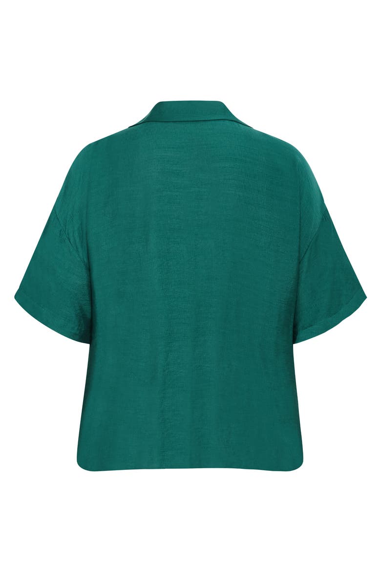 Rosie Tie Front Shirt, Alternate, color, JADE