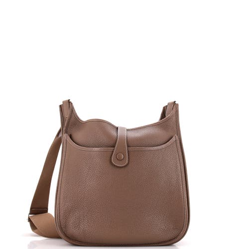 Pre-owned Hermes Hermes Evelyne Bag Gen Iii Clemence Pm In Brown