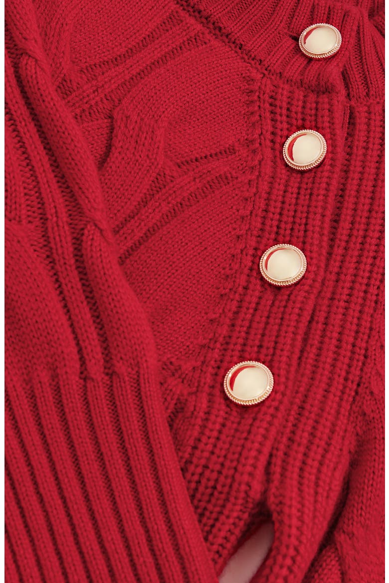 Kids' Harper Long Sleeve Wool Sweater Dress, Alternate, color, RED