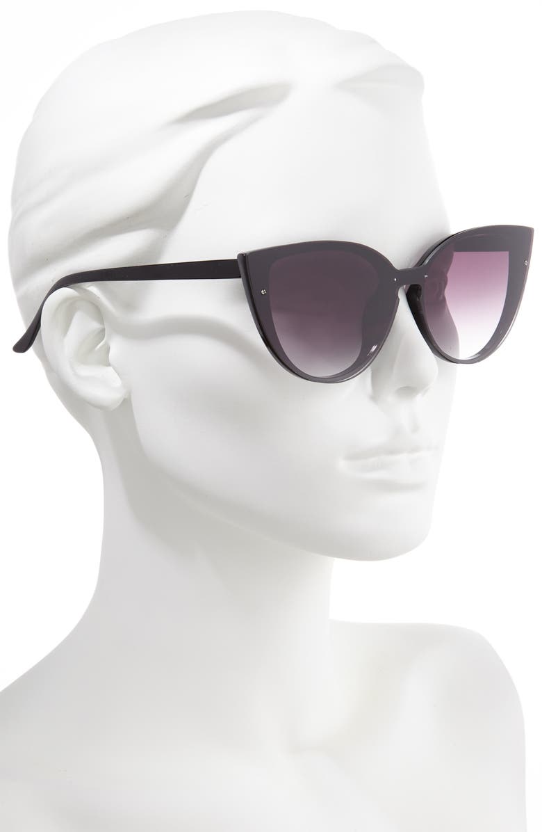 BP. Flat Front 60mm Cat Eye Sunglasses, Alternate, color, 