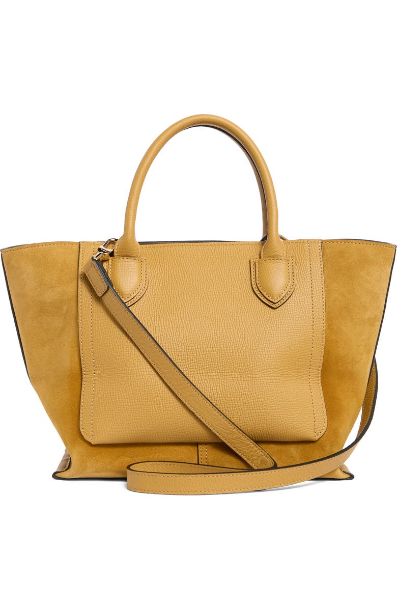 Longchamp Mailbox Medium Leather Tote, Alternate, color, Honey