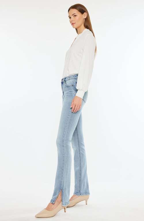 Kancan Nadia Mid Rise Y2k Bootcut Jeans In Blue