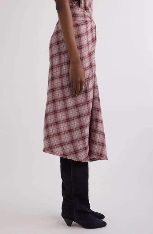 Isabel Marant Étoile Nicole Plaid Cotton Skirt In Pink