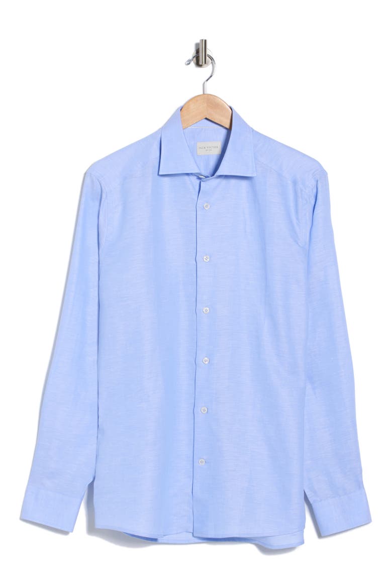 Herschel Linen & Tencel™ Blend Button-Up Shirt, Alternate, color, BLUE