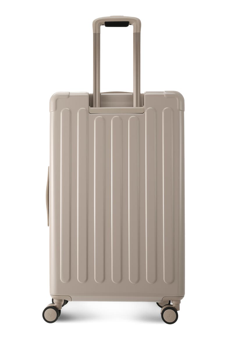 Nostos Glossy Large Spinner Suitcase, Alternate, color, SAHARA