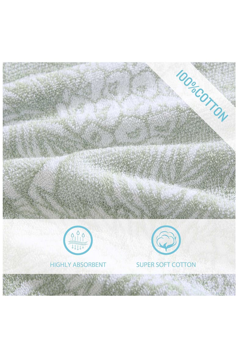 Pineapple Venture 6-Piece Towel Set, Alternate, color, LIGHT-PASTEL GREEN