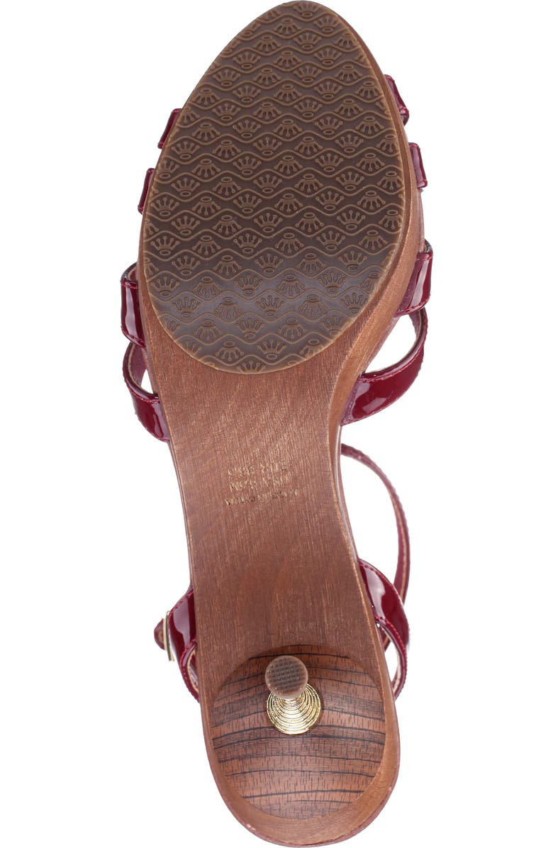 Nina Remi Ankle Strap Platform Sandal, Alternate, color, Bordo