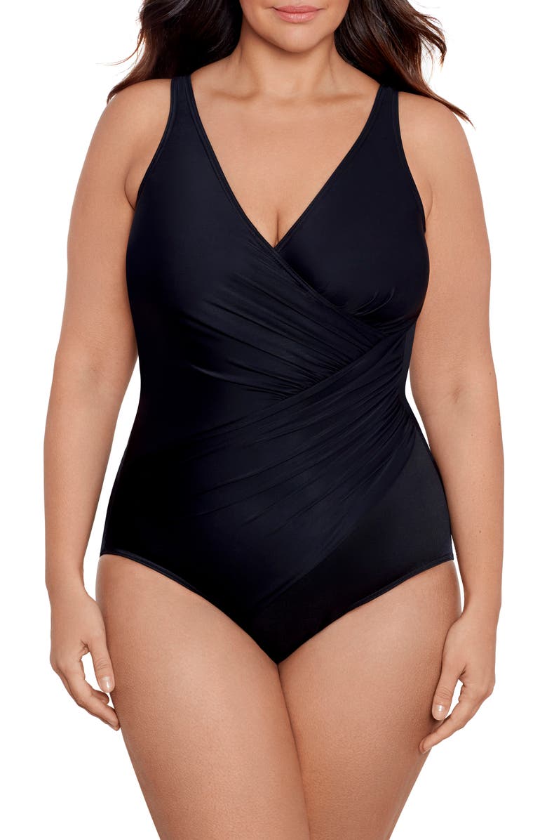 Miraclesuit<sup>®</sup> Must Have Oceanus One-Piece Swimsuit, Main, color, Black
