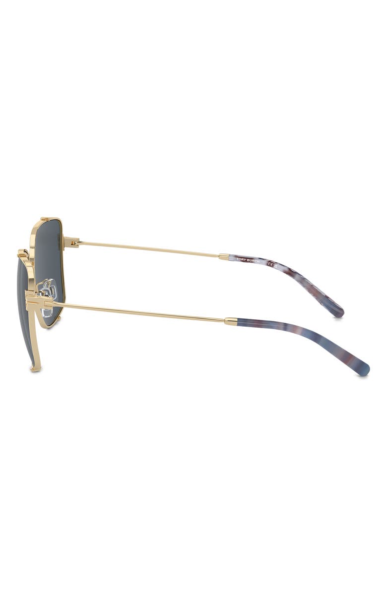 Tory Burch 56mm Rectangular Sunglasses, Alternate, color,
