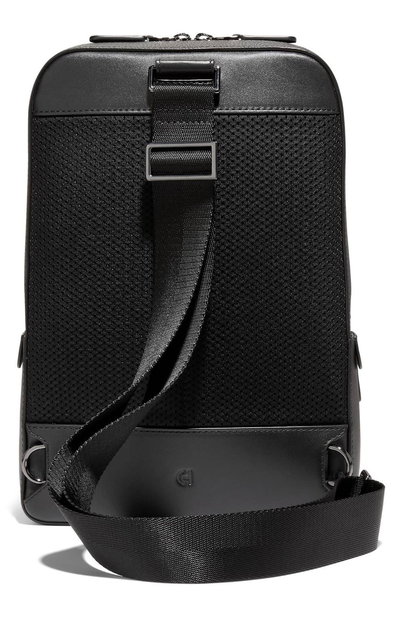 Cole Haan Triboro Leather Sling, Alternate, color, Black
