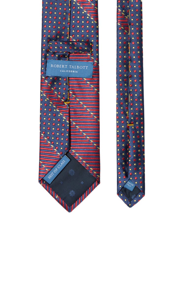 Robert Oval Mix Best of Class Necktie, Alternate, color, Navy Multi