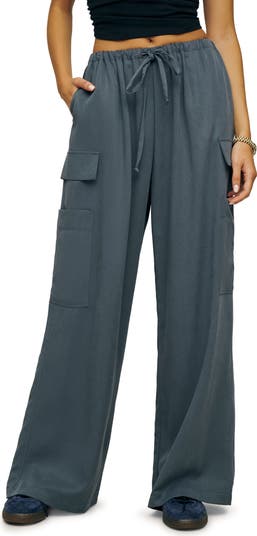 Reformation Ethan Tie Waist Twill Cargo Pants | Nordstrom display picture 1