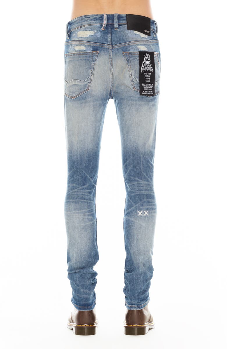 Cult of Individuality Punk Distressed Super Skinny Jeans, Alternate, color,