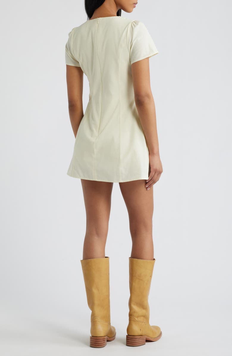 Princess Polly Loveliness Lemon Skirted Cotton Romper, Alternate, color, 