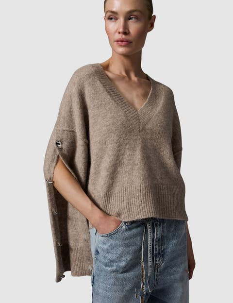 Solange Oversized Button Detail Sweater