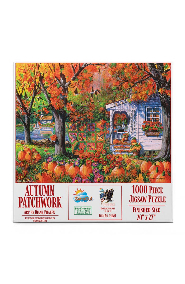 Sunsout Autumn Patchwork 1000 piece Jigsaw Puzzle for Adults, Alternate, color, Multicolor