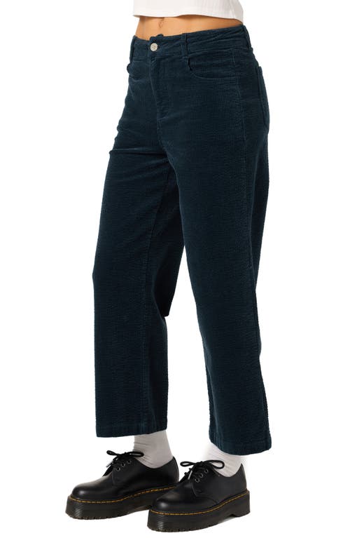 O'neill Langford High Waist Crop Corduroy Pants In Blue