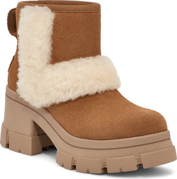 UGG® Brooklyn Sunburst Waterproof Bootie with Genuine UGG® Brooklyn Sunburst Waterproof Bootie with Genuine