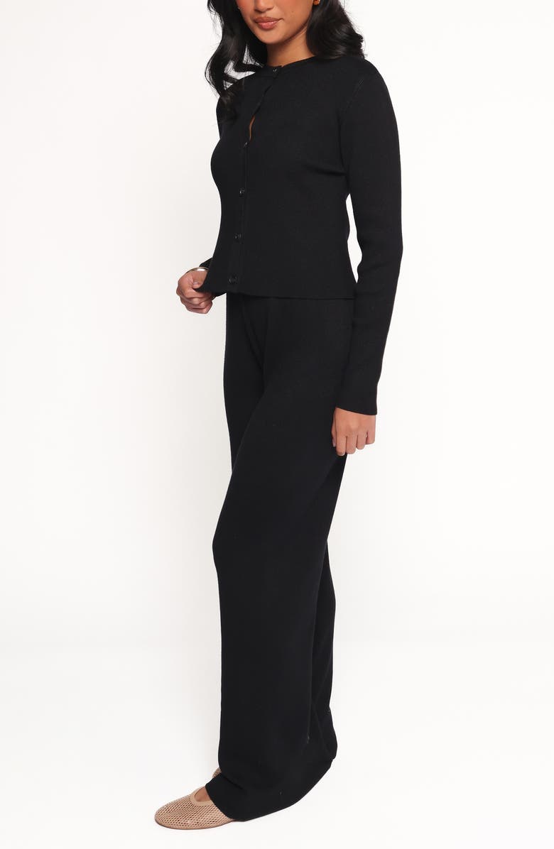 Petal & Pup Elliott Knit Cardigan & Pants Set, Alternate, color, Black
