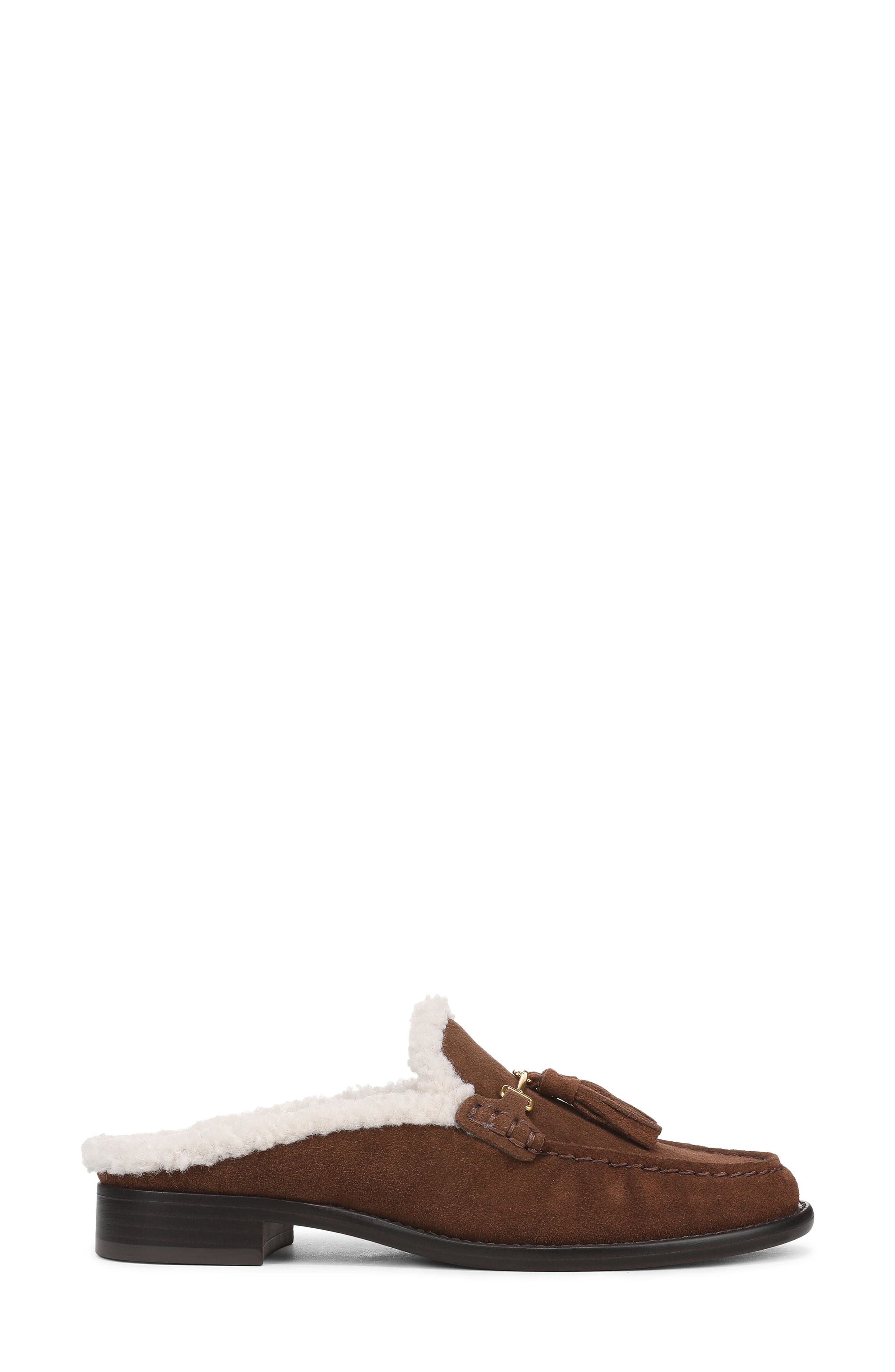Callen Tassel Loafer Mule, Alternate, color, BROWN LEATHER
