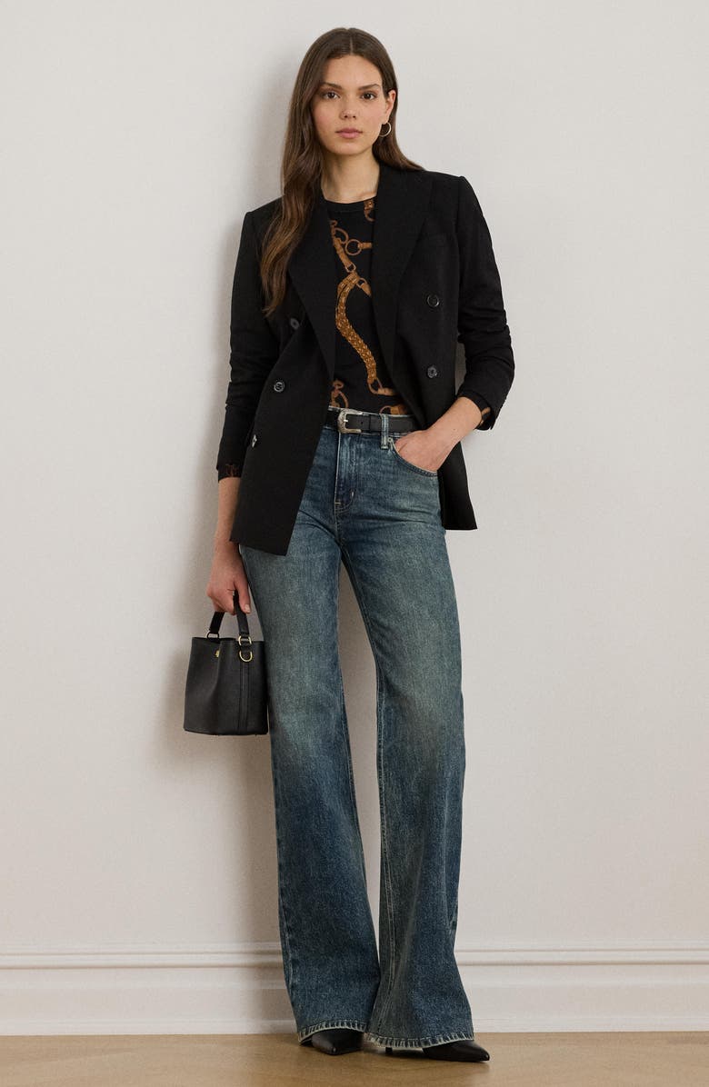 Lauren Ralph Lauren High Waist Flare Leg Jeans, Alternate, color, 