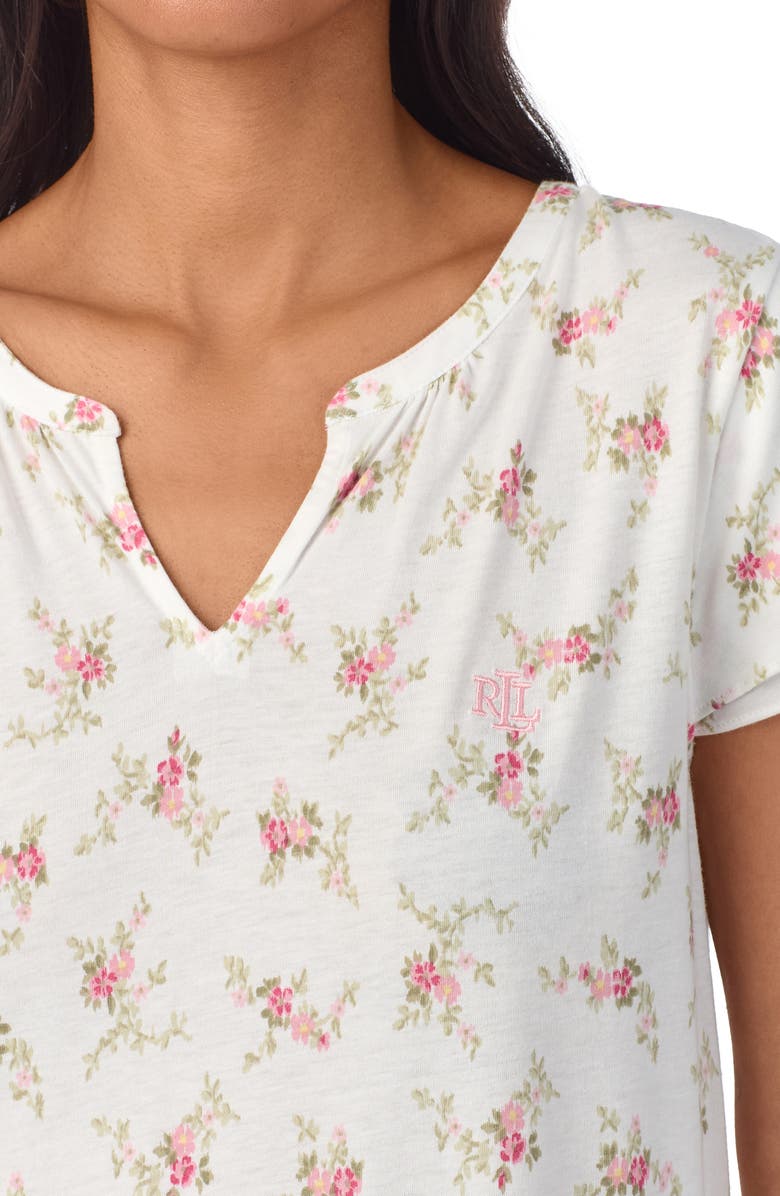 Lauren Ralph Lauren Floral Short Nightgown, Alternate, color, 