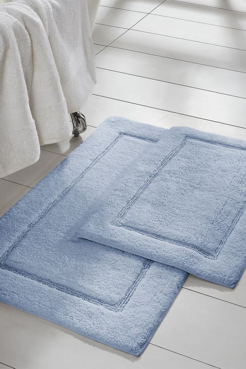 Solid Loop Non-Slip Bath Mat 2-Piece Set