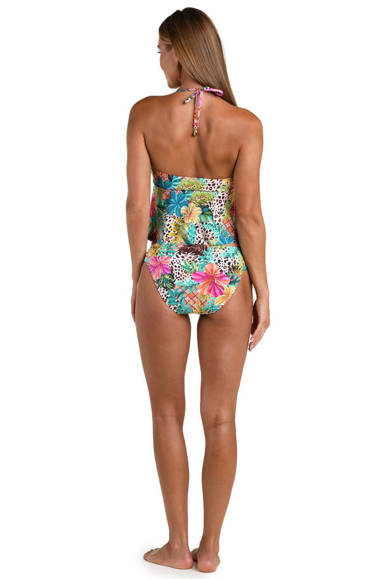 Paradise Heat Halter Tankini, Alternate, color, BLUE MULTI