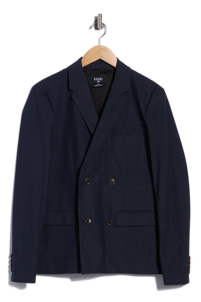 Commuter Pro Double Breasted Jacket, Main, color, TRUE NAVY