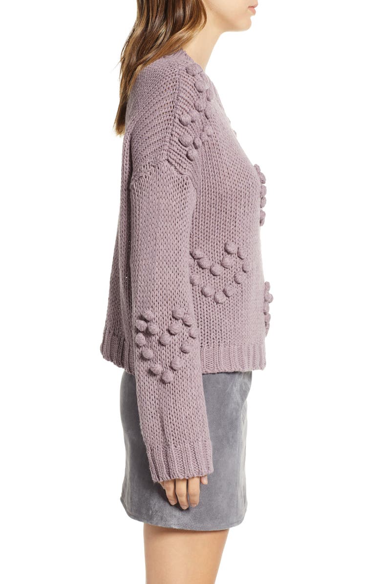 Woven Heart Placement Knot Knit Sweater, Alternate, color, 