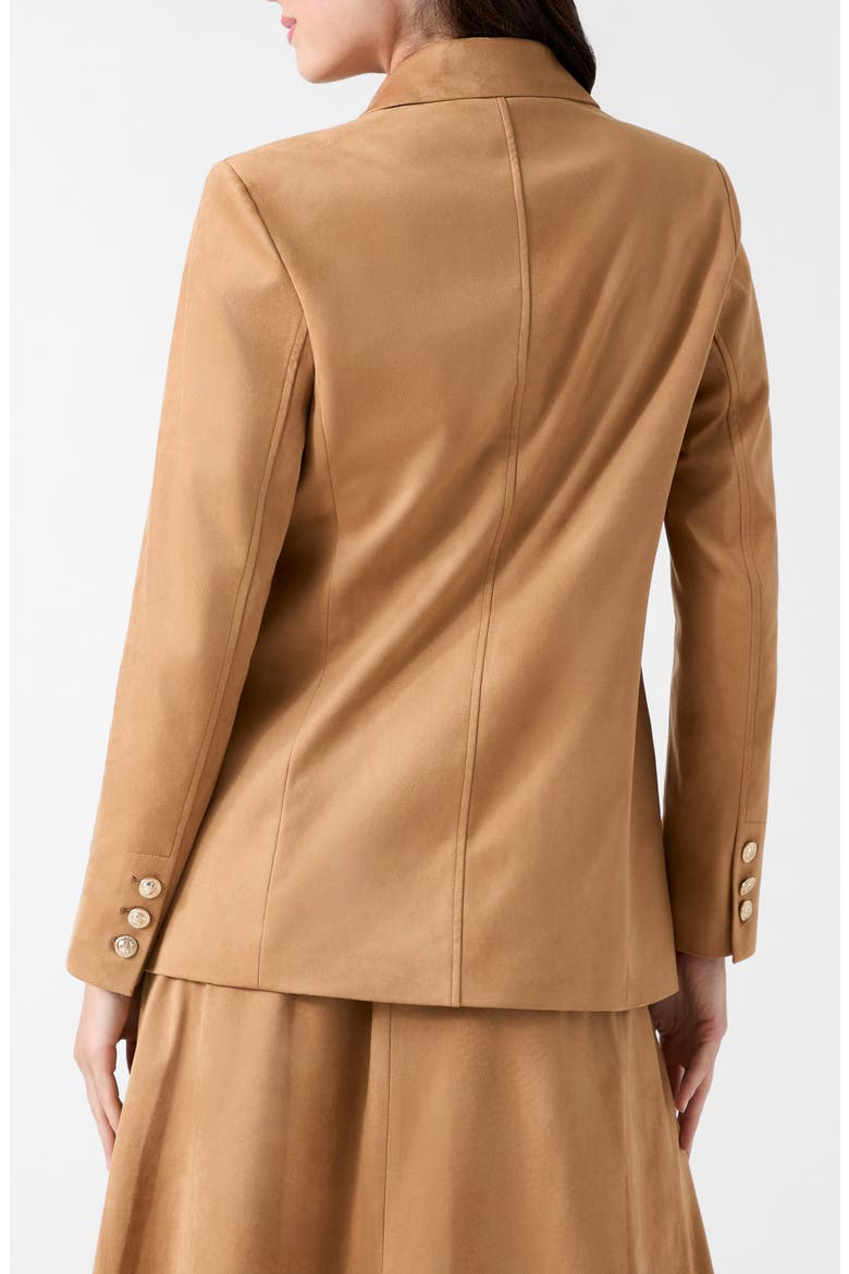 Mia Faux Suede Blazer, Alternate, color, DEEP SAND