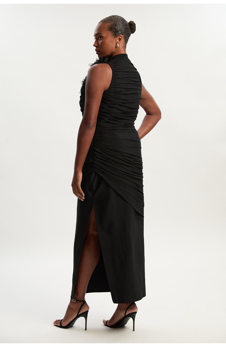 Karen Millen Bandage Knitted Maxi Dress, Alternate, color, Black