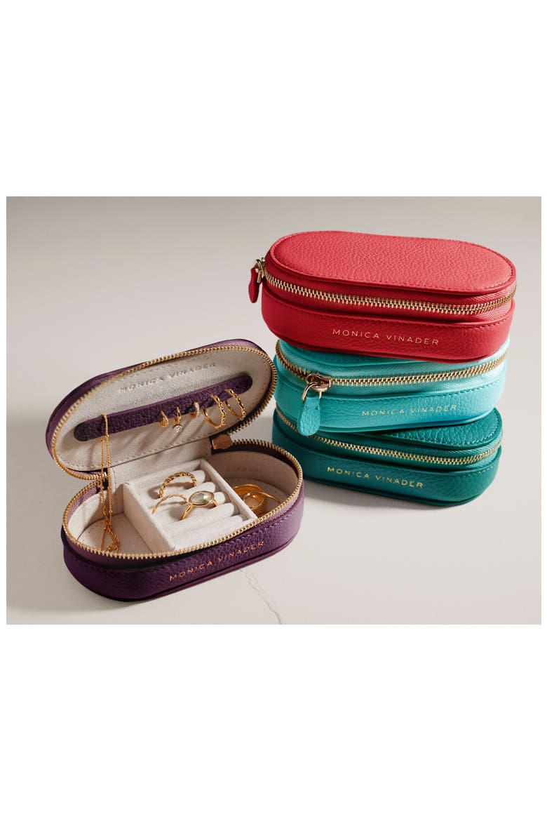 Mini Leather Jewelry Case, Alternate, color, AUBERGINE
