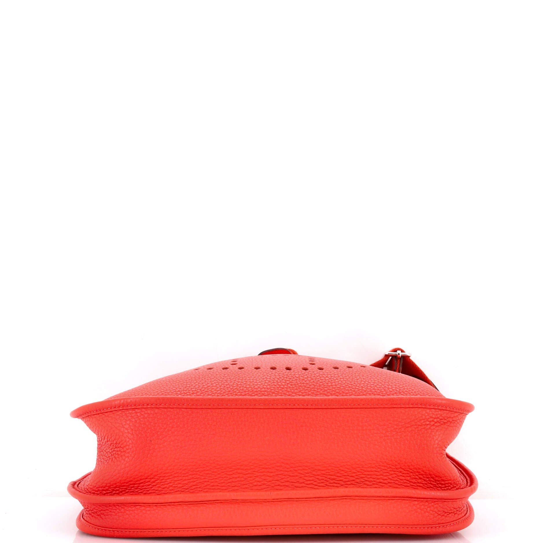 Pre-Owned Hermes Evelyne Bag Gen III Clemence GM, Alternate, color, Rouge Pivoine
