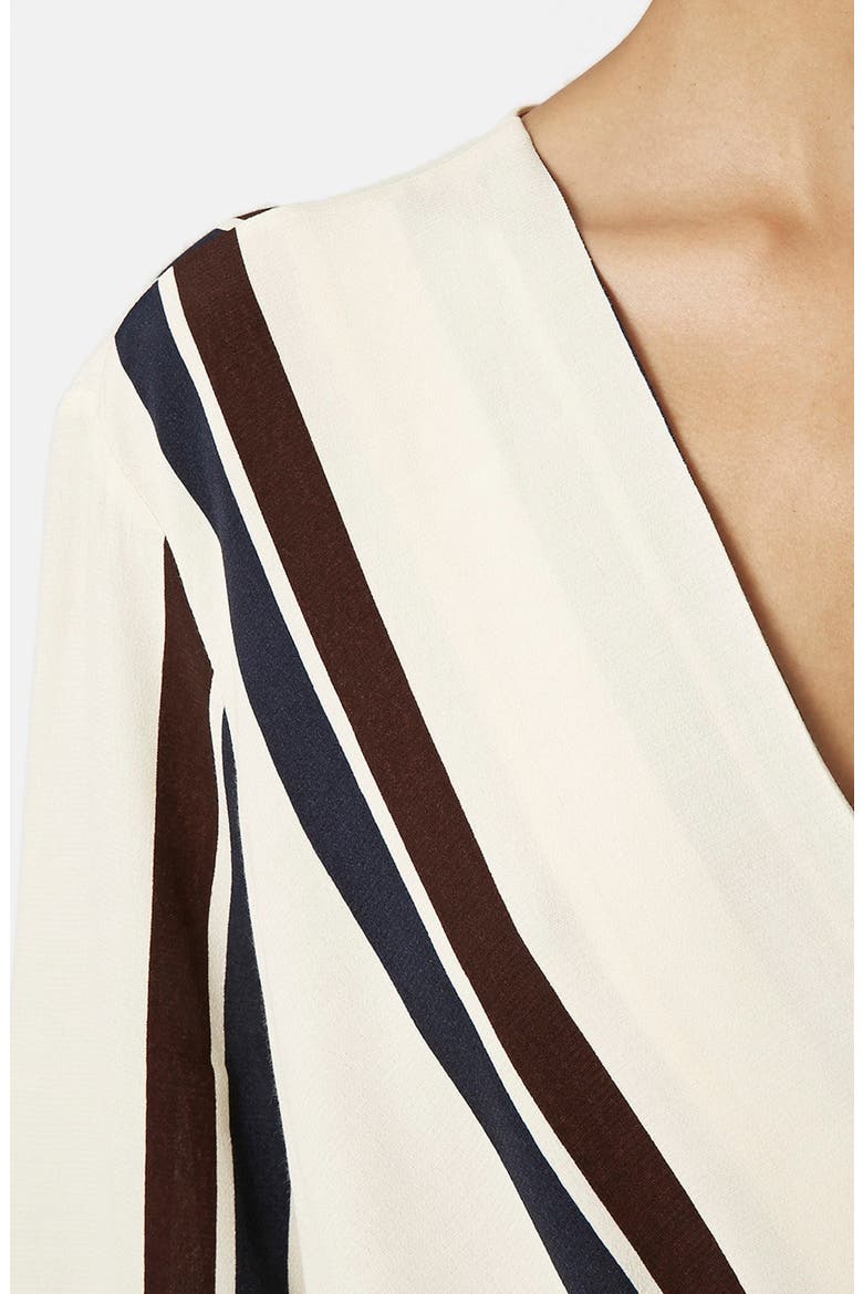 Drape Front Blouse, Alternate, color, CREAM MULTI