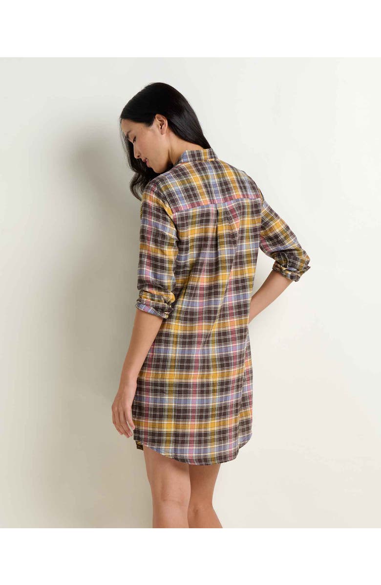 Toad & Co Re-Form Popover Long Sleeve Dress, Alternate, color, Chestnut Check
