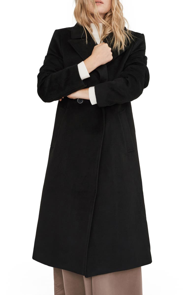 Noize Double Breasted Long Coat, Main, color, 