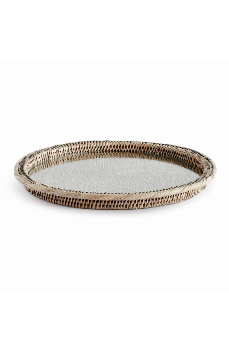 Napa Home & Garden Burma Rattan Serving Platter, Main, color, Grey