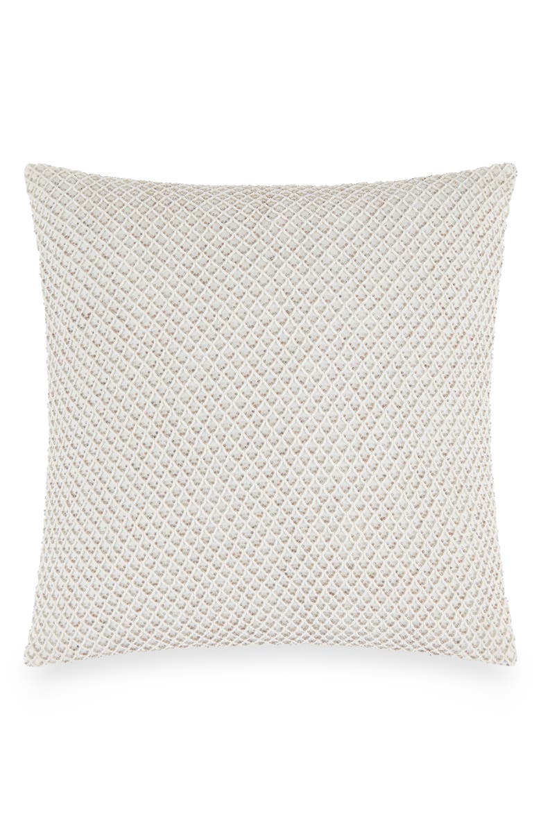 DONNA KARAN Beaded Netting Cotton & Linen Accent Pillow, Main, color, 