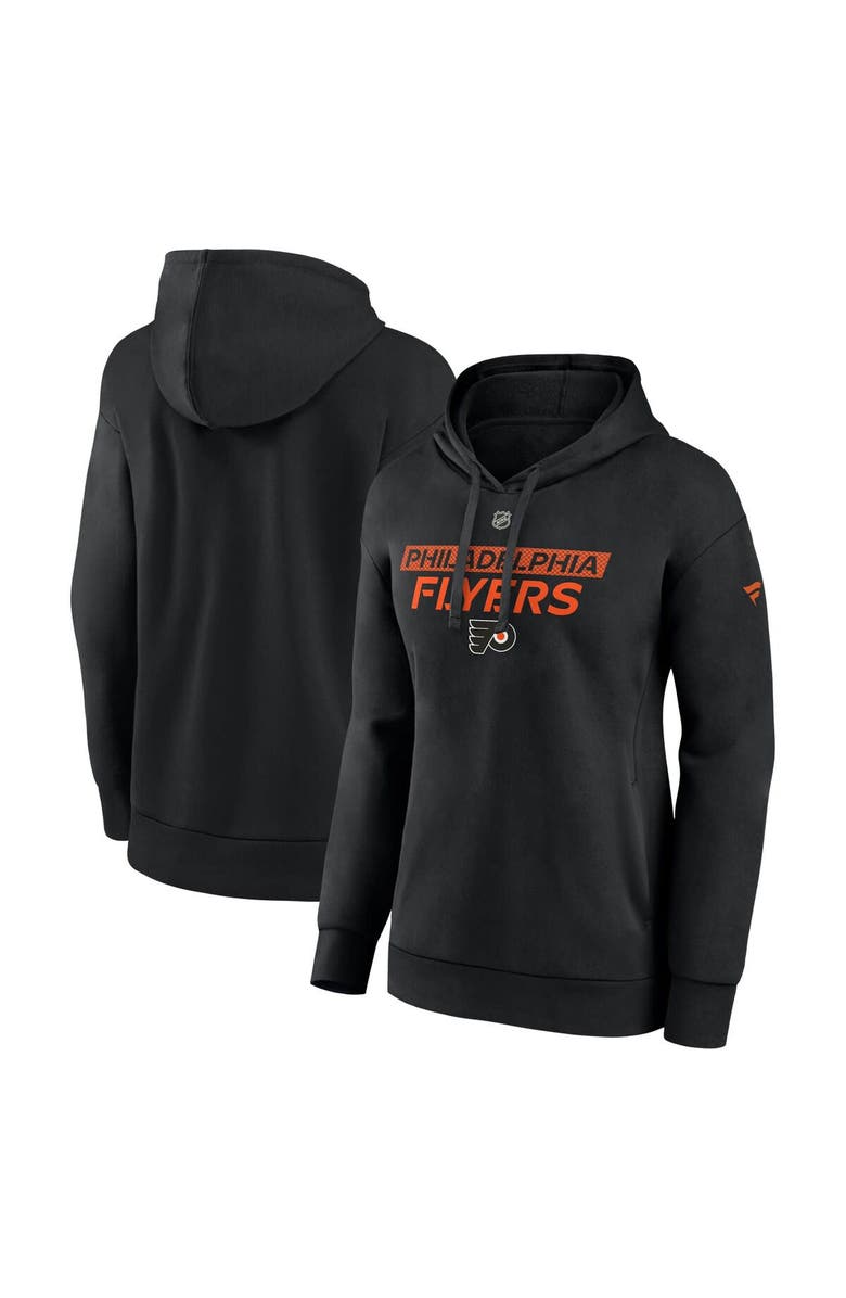 FANATICS Women's Fanatics  Black Philadelphia Flyers Authentic Pro Core Primary Fleece Pullover Hoodie, Main, color, 