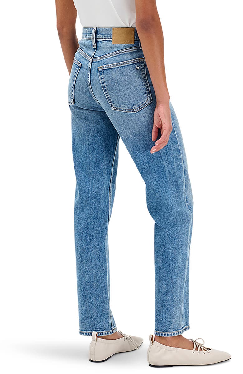 rag & bone Harlow Mid Rise Ankle Straight Leg Jeans, Alternate, color, Amity