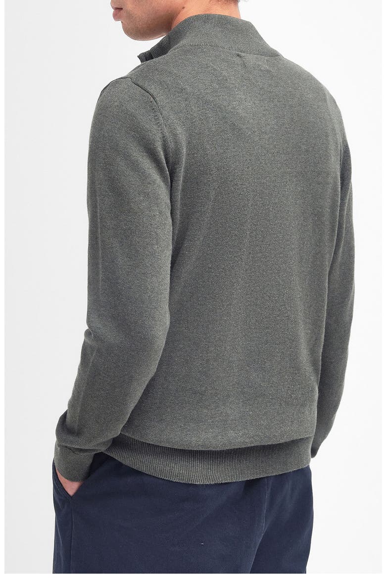 Cotton Quarter Zip Sweater, Alternate, color, OLIVE MARL