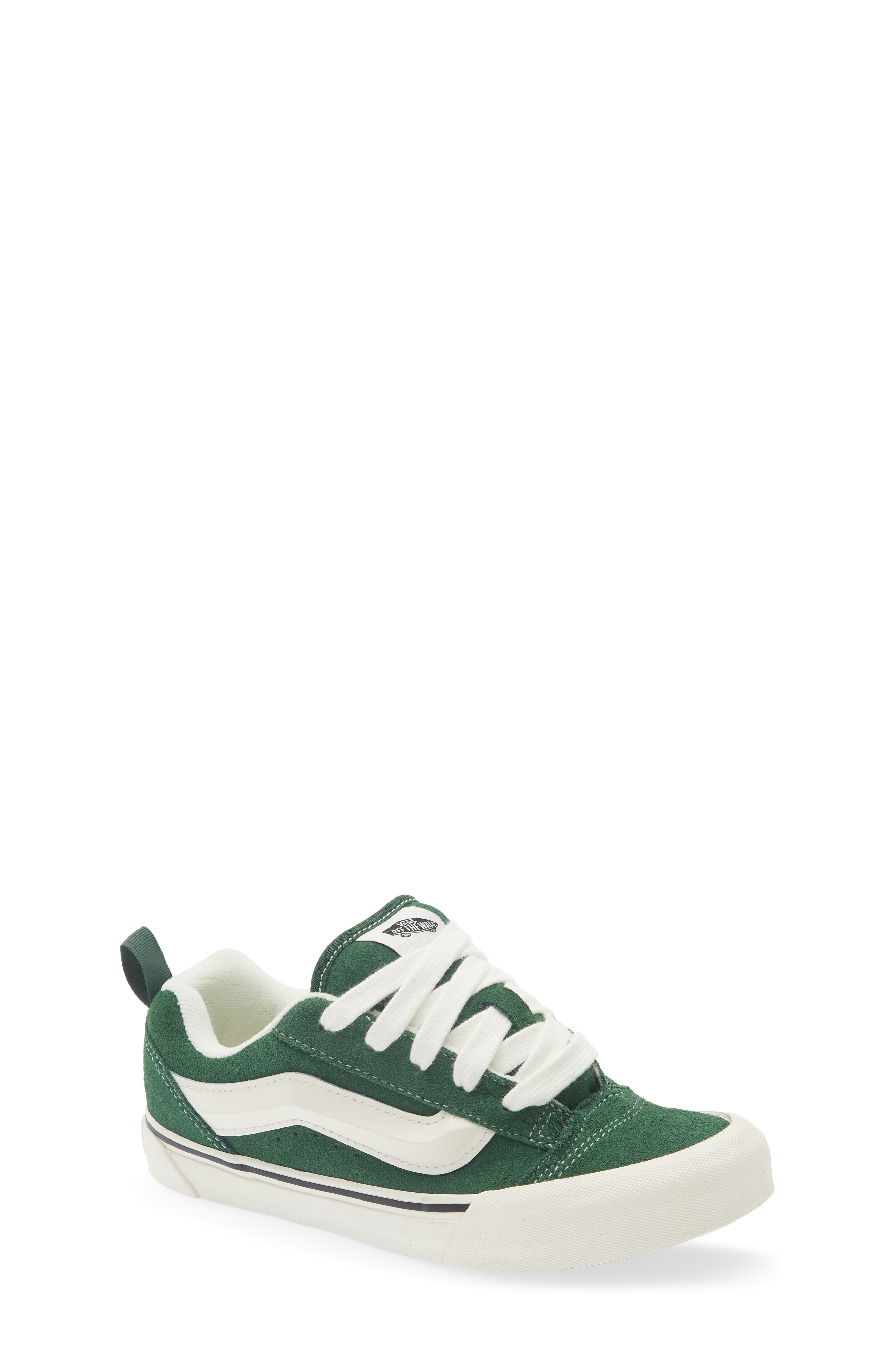 Kids' Knu Skool Sneaker, Main, color, SUED GREEN