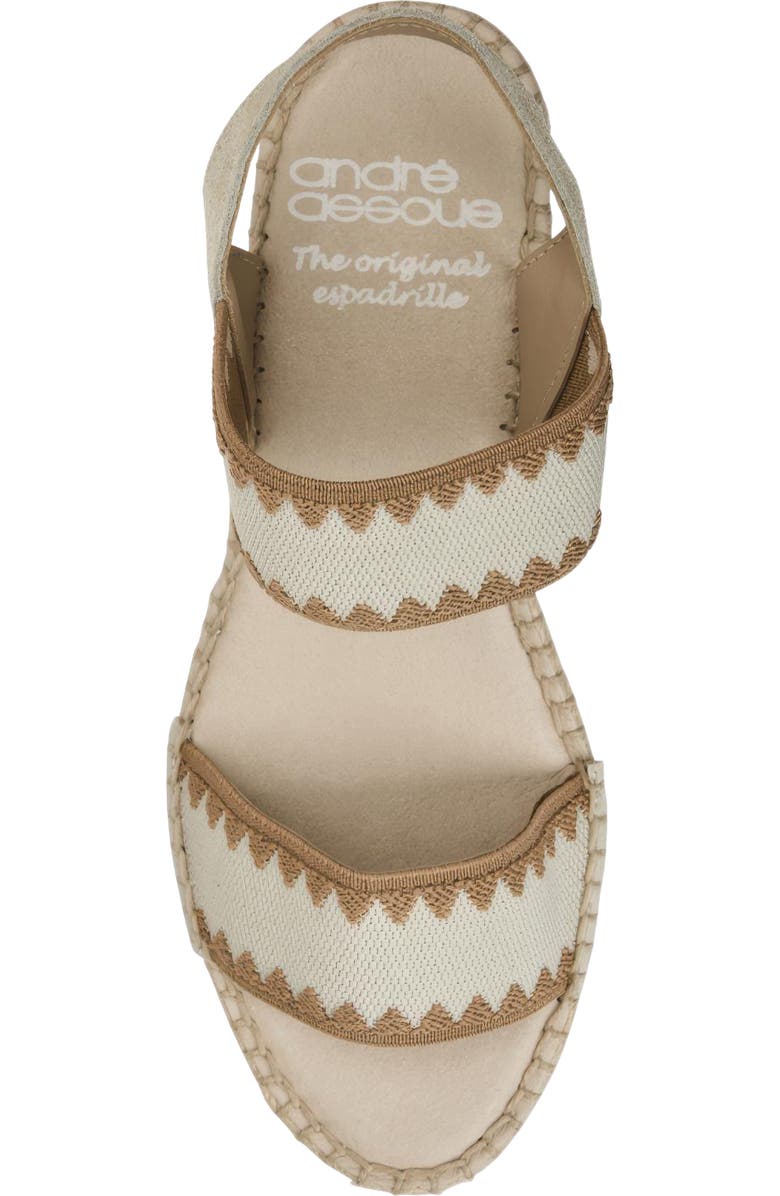André Assous Ava Ankle Strap Espadrille Wedge, Alternate, color, Bone