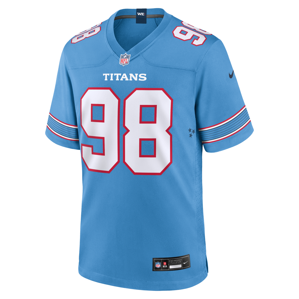 Nike Men's Nike Jeffery Simmons Light Blue Tennessee Titans Game Jersey ...