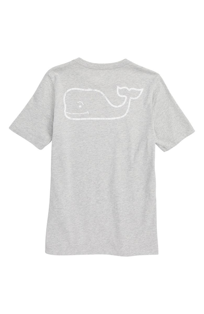 vineyard vines Kids' Whale Logo Pocket Graphic T-Shirt, Alternate, color, Gray Heather