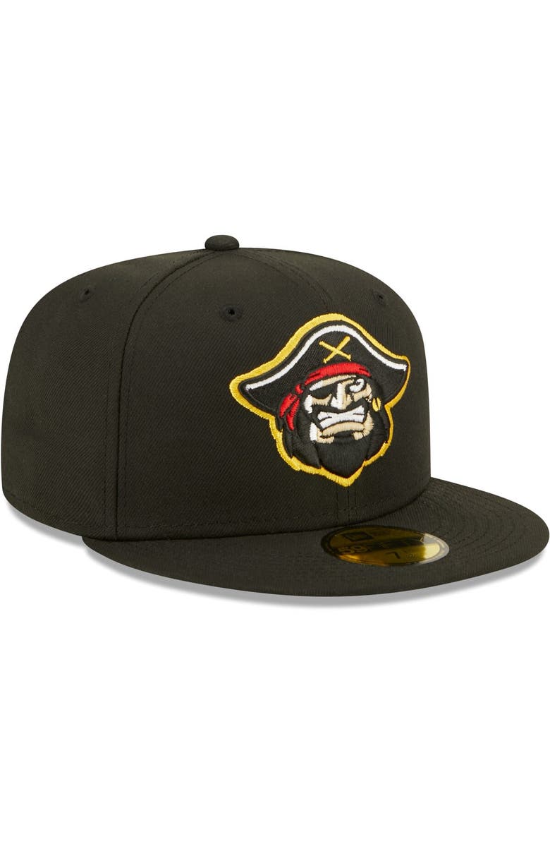 New Era Men's New Era Black Bradenton Marauders Authentic Collection 59FIFTY Fitted Hat, Alternate, color, Black