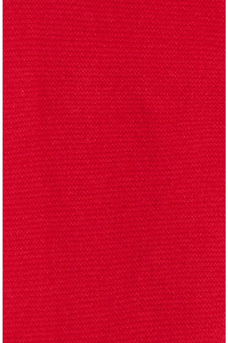 Scalloped Edge Triangle Scarf, Alternate, color, RED