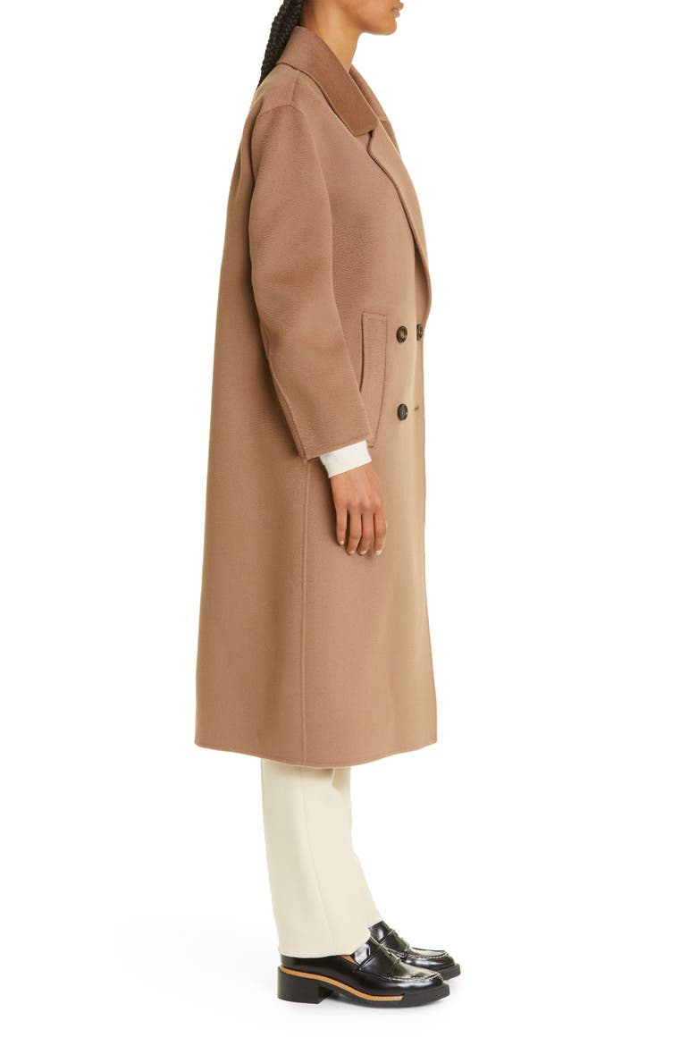 Mattia Double Breasted Wool & Cashmere Coat, Alternate, color, CAMEL