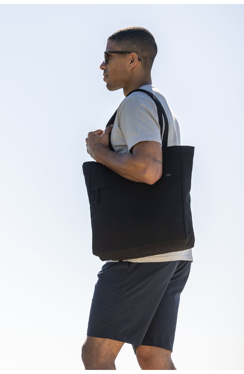 Terra Thread Organic Cotton Canvas Work Tote Bag, Alternate, color, Ivory Black